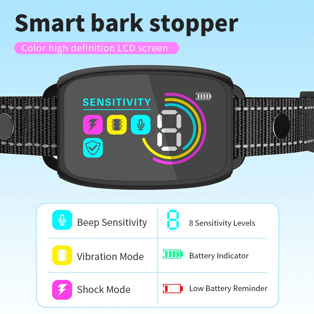 SmartBark Stopper: Rechargeable HD Anti-Bark Collar